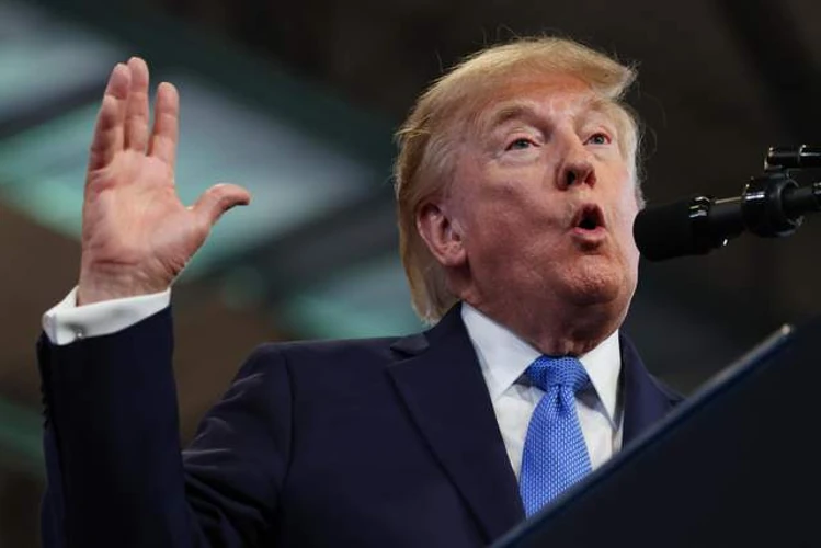 Президент США Дональд Трамп під час виступу на мітингу