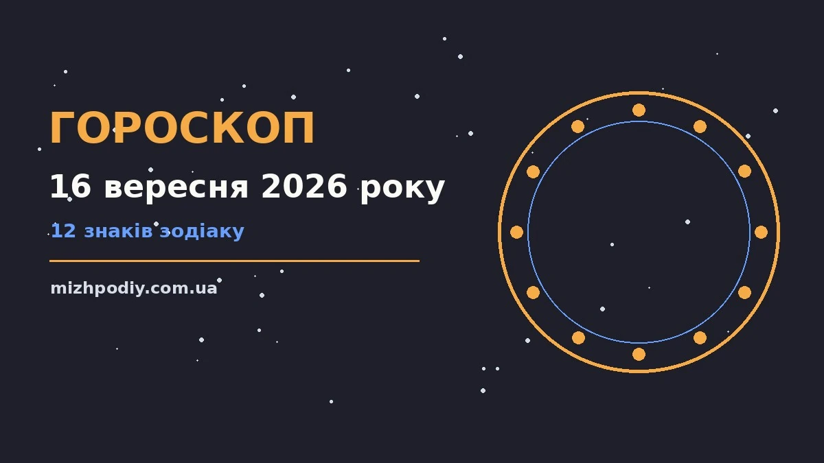 Зоряне небо у середу ввечері як символ гороскопу на 16 вересня 2026 року