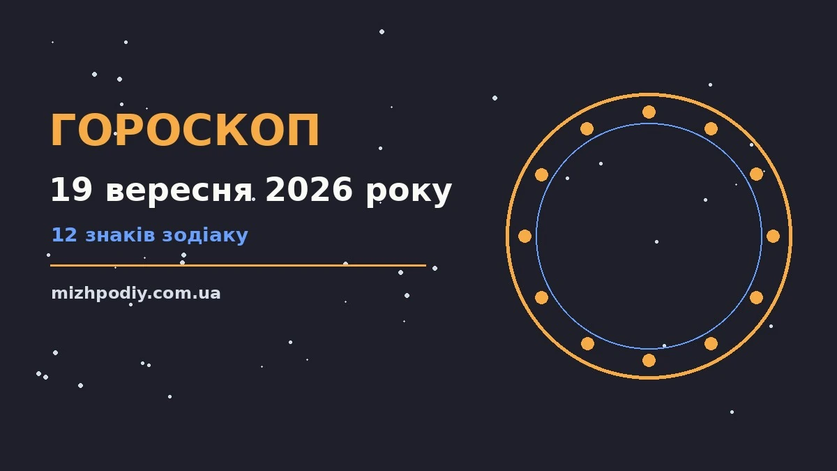 Гороскоп на 19 вересня 2026 року: корисний прогноз на день про настрій, справи та гроші