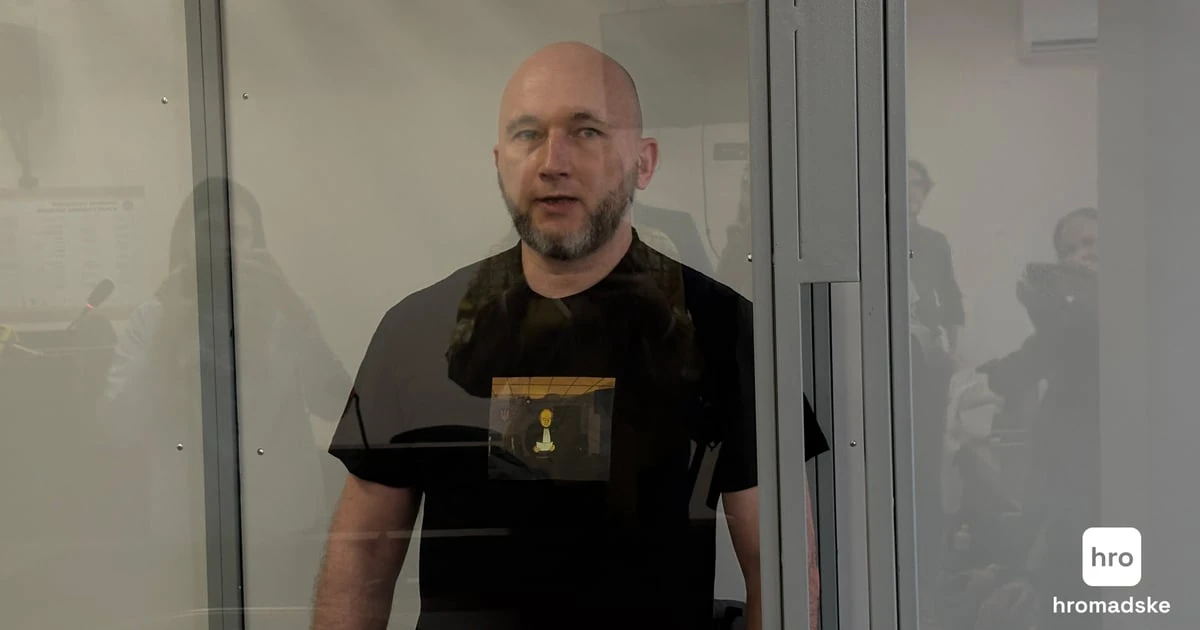 Колишній суддя Олексій Тандир у залі Святошинського районного суду під час оголошення етапу останнього слова