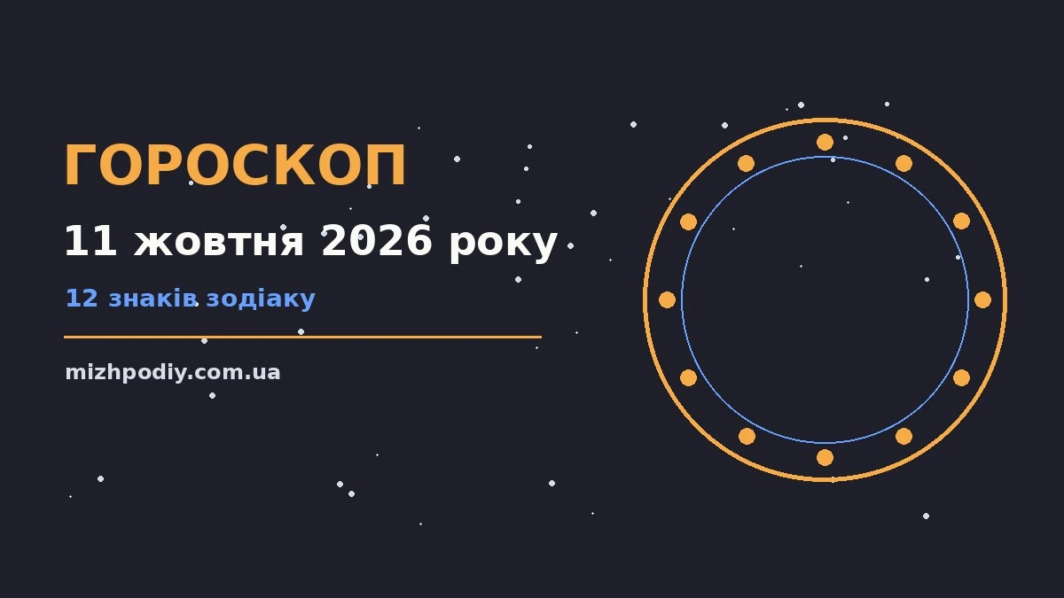 Гороскоп на 11 жовтня 2026 року: настрій, справи та гроші на неділю
