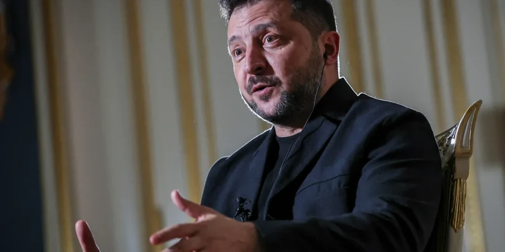 Володимир Зеленський під час інтерв'ю